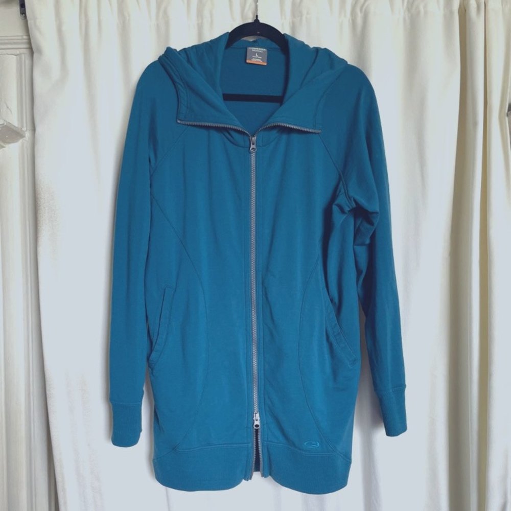 Icebreaker 100% merino wool zip hoodie L